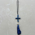Blue Cross Car Hanging Charm