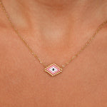 Katherine Pink Evil Eye Necklace