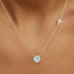 Gaia Gold Turquoise Necklace