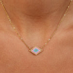 Katherine Pink & Blue Evil Eye Necklace