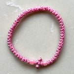 Komboskini Greek Orthodox Prayer Rope Bracelet - Baby Pink With Pink Bead