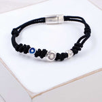Eye Charm Black Cord Bracelet