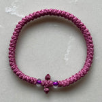 Komboskini Greek Orthodox Prayer Rope Bracelet - Berry