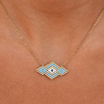 Melissa Light Blue Evil Eye Necklace