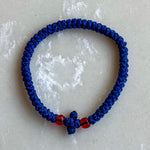 Komboskini Electric Blue With Red Bead