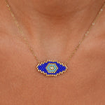 Ana Dark Blue Evil Eye Necklace