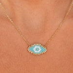Kylie Light Blue Evil Eye Necklace