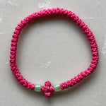 Komboskini Greek Orthodox Prayer Rope Bracelet - Hot Pink