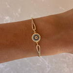 Marina Gold Evil Eye Chain Bracelet