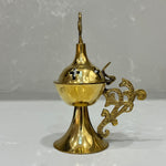 Gold Brass Cross Thimiato