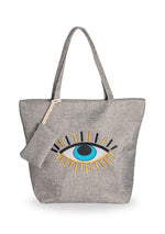 Black & Gold Eye Lash Beach Bag