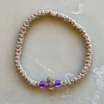 Komboskini Ivory With Purple Bead