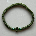 Greek Orthodox Prayer Rope Bracelet - Camo Green