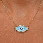 Ana Light Blue Evil Eye Necklace
