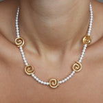 Mini Spiral White Necklace