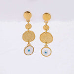 Gold Evil Eye Earrings