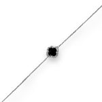 Hermes Silver Black Chain Bracelet