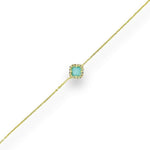 Hermes Gold Turquoise Chain Bracelet