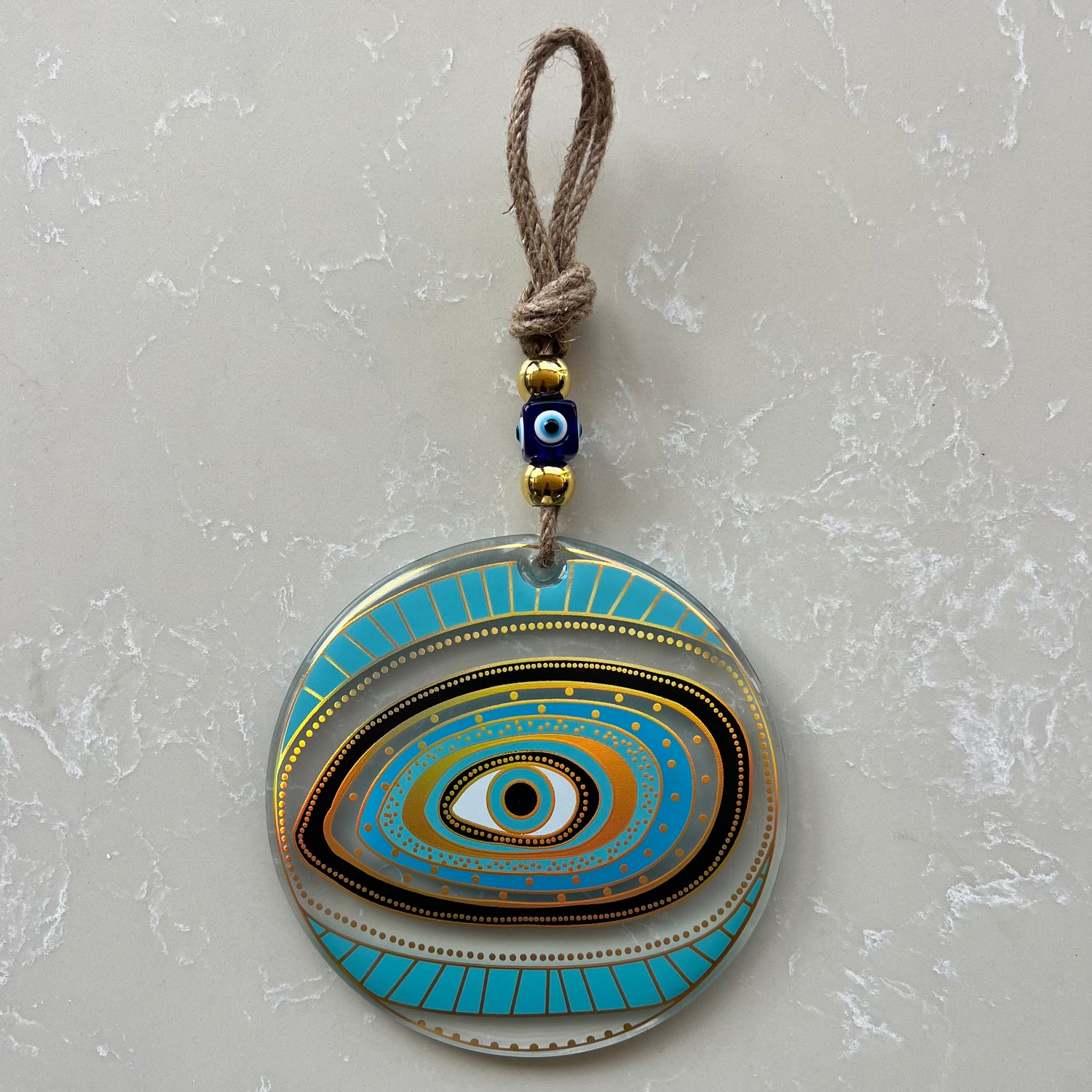 Dimi Clear Gold Evil Eye Wall Ornament