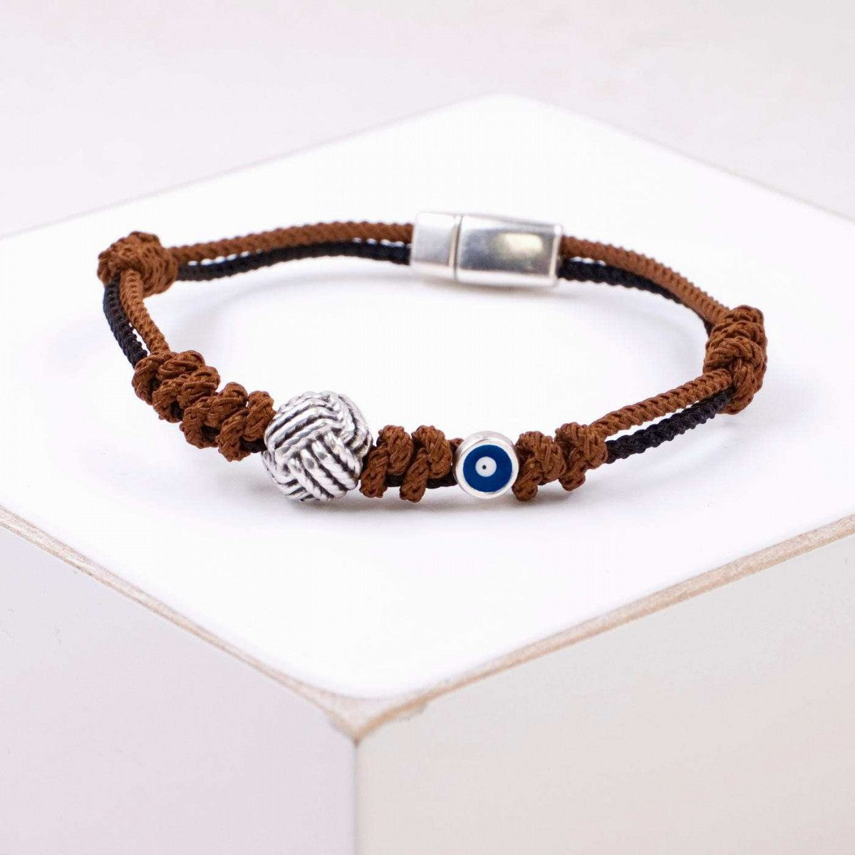 Eye Brown Cord Bracelet