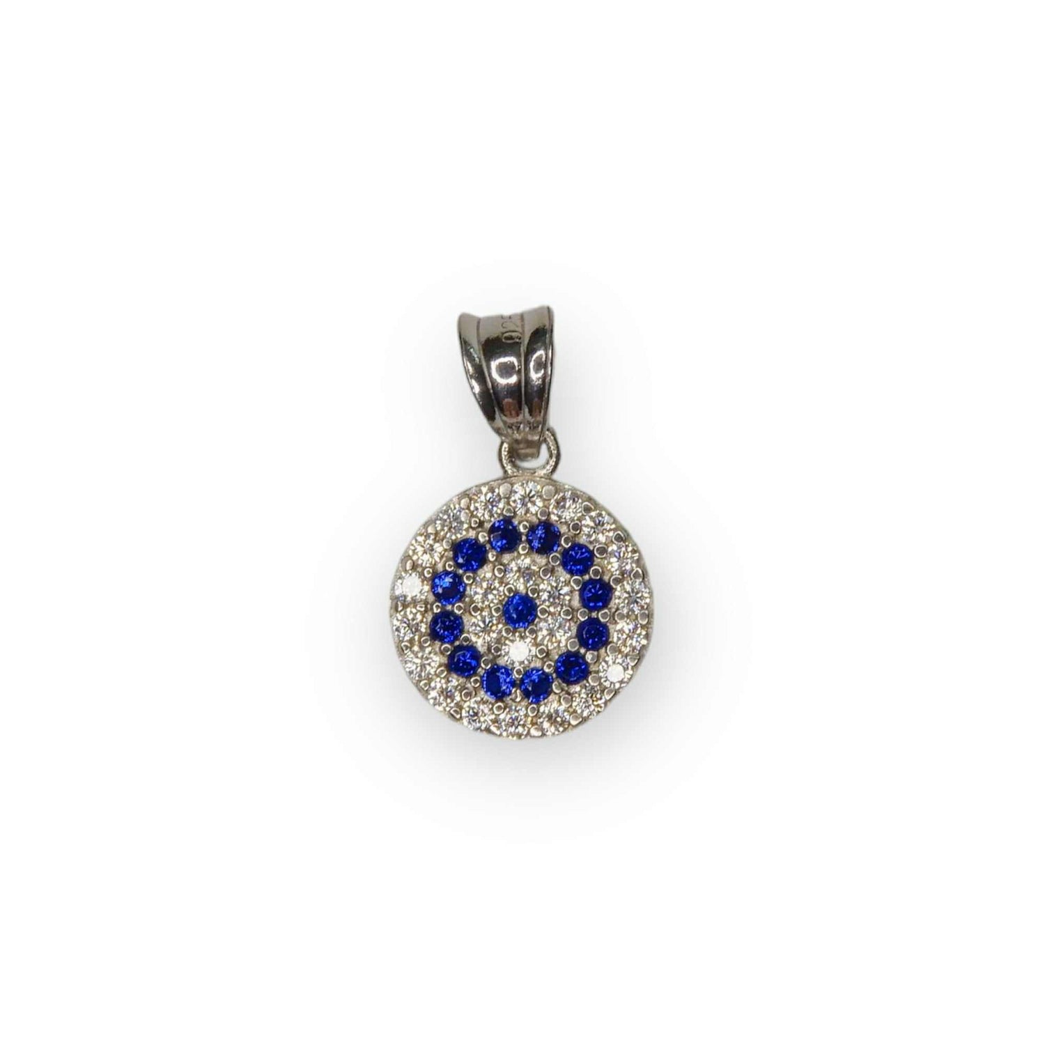 Cubic Zirconia Eye Silver Pendant