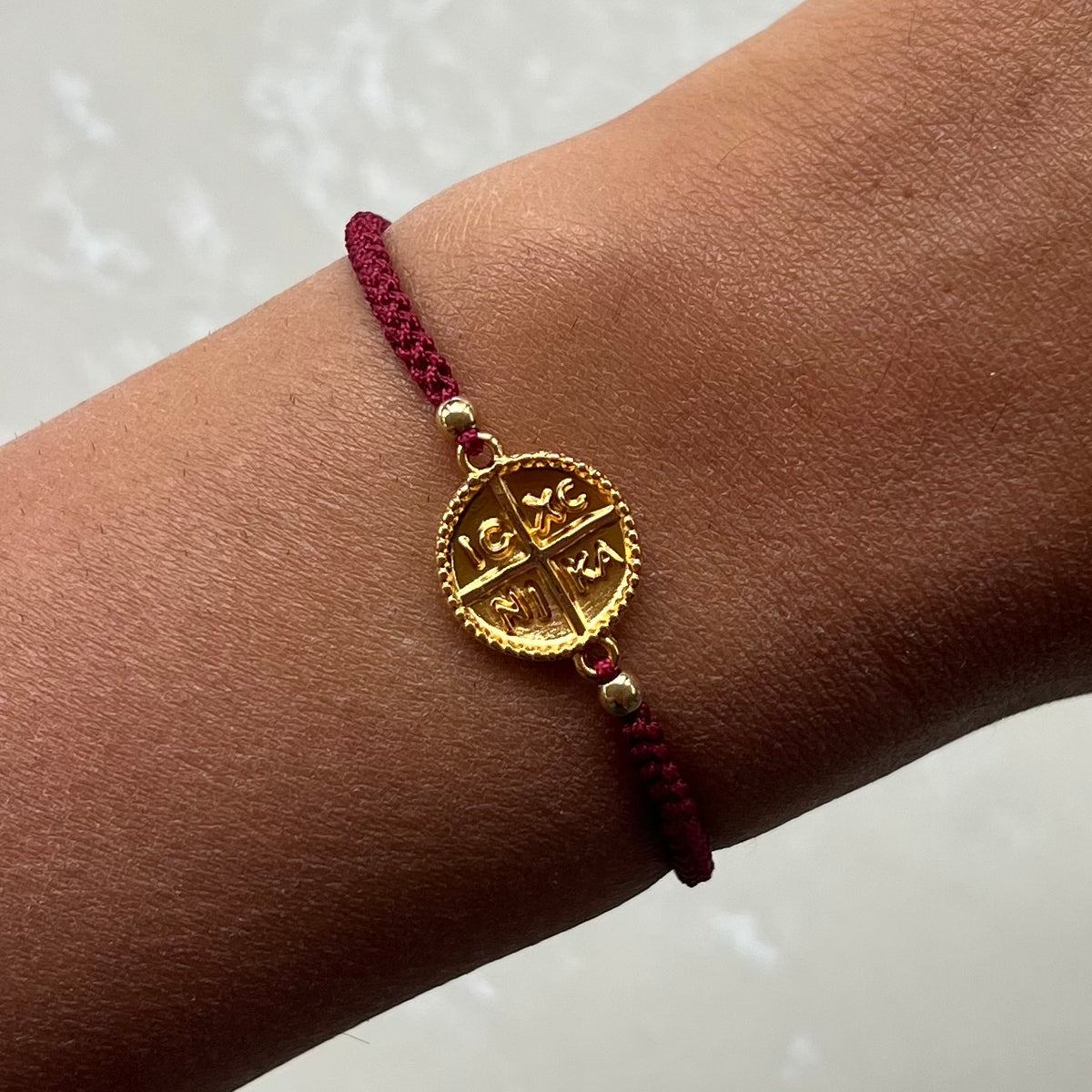 ICXC NIKA Maroon Adjustable Bracelet