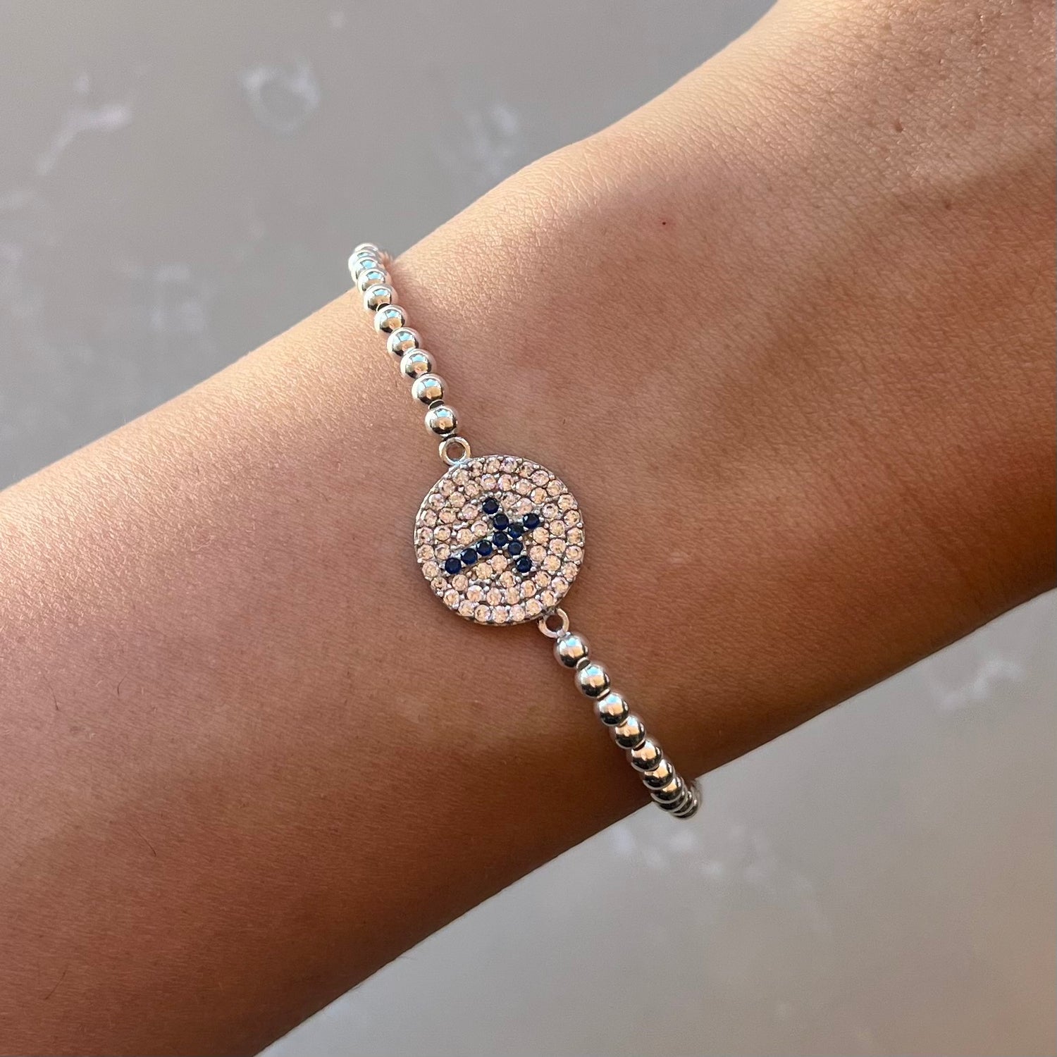 Penny Silver Elastic Bracelet