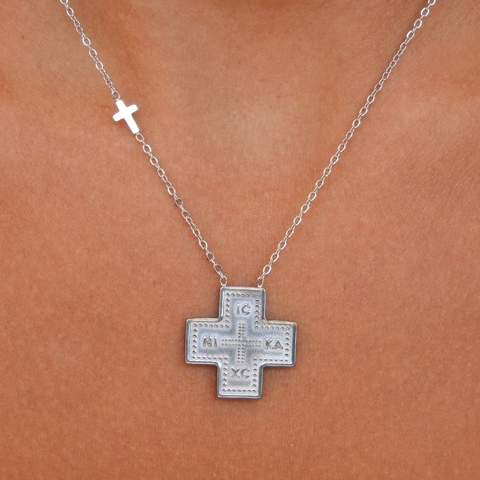 Cross ICXC NIKA Silver Necklace