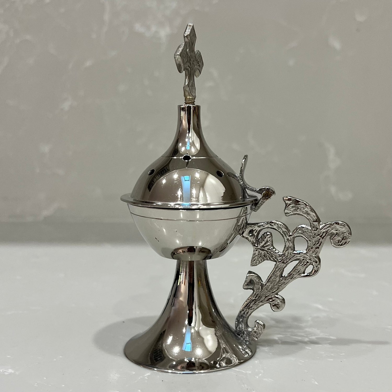 Silver Nickel Plated Brass Thimiato