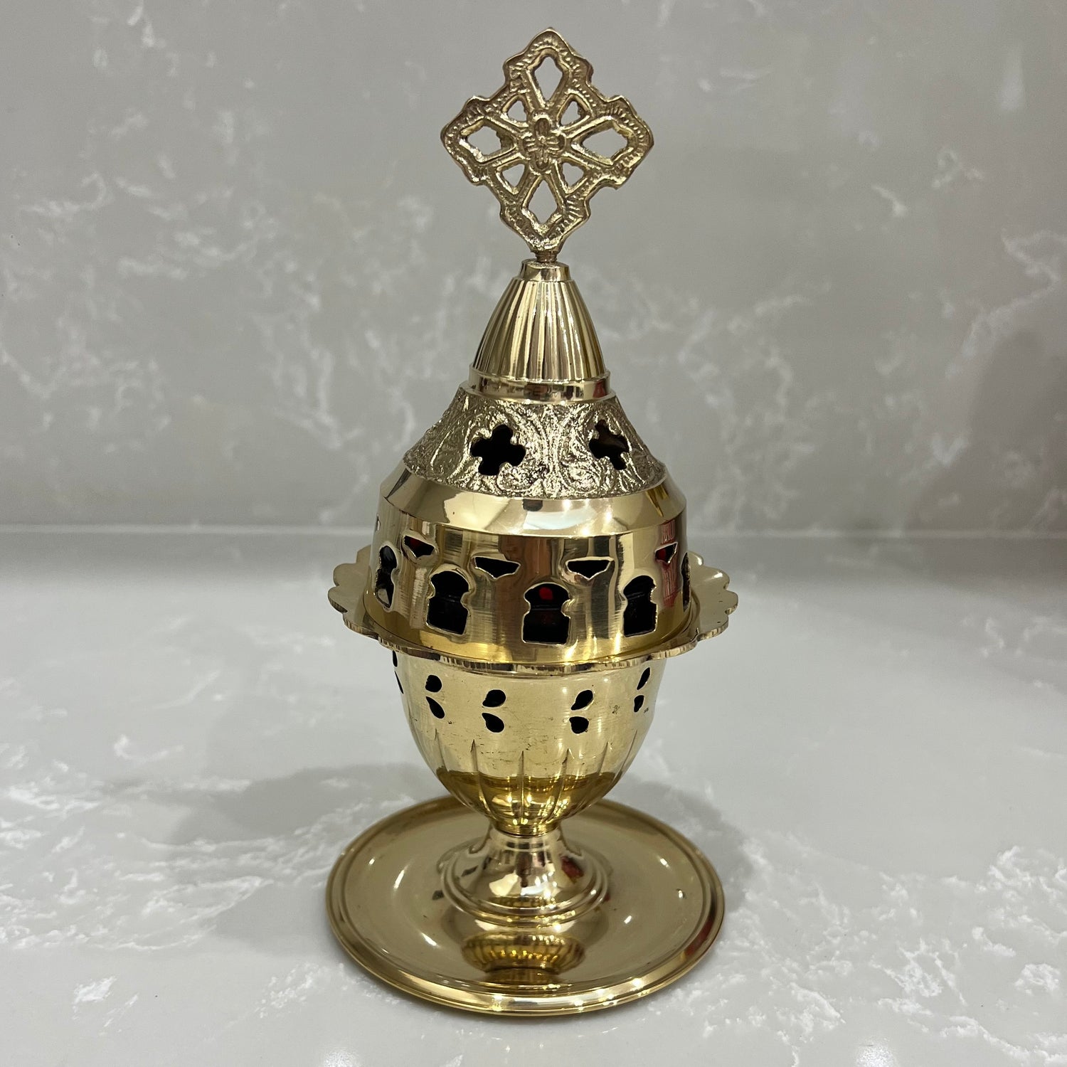 Gold Brass With Handle Kandili
