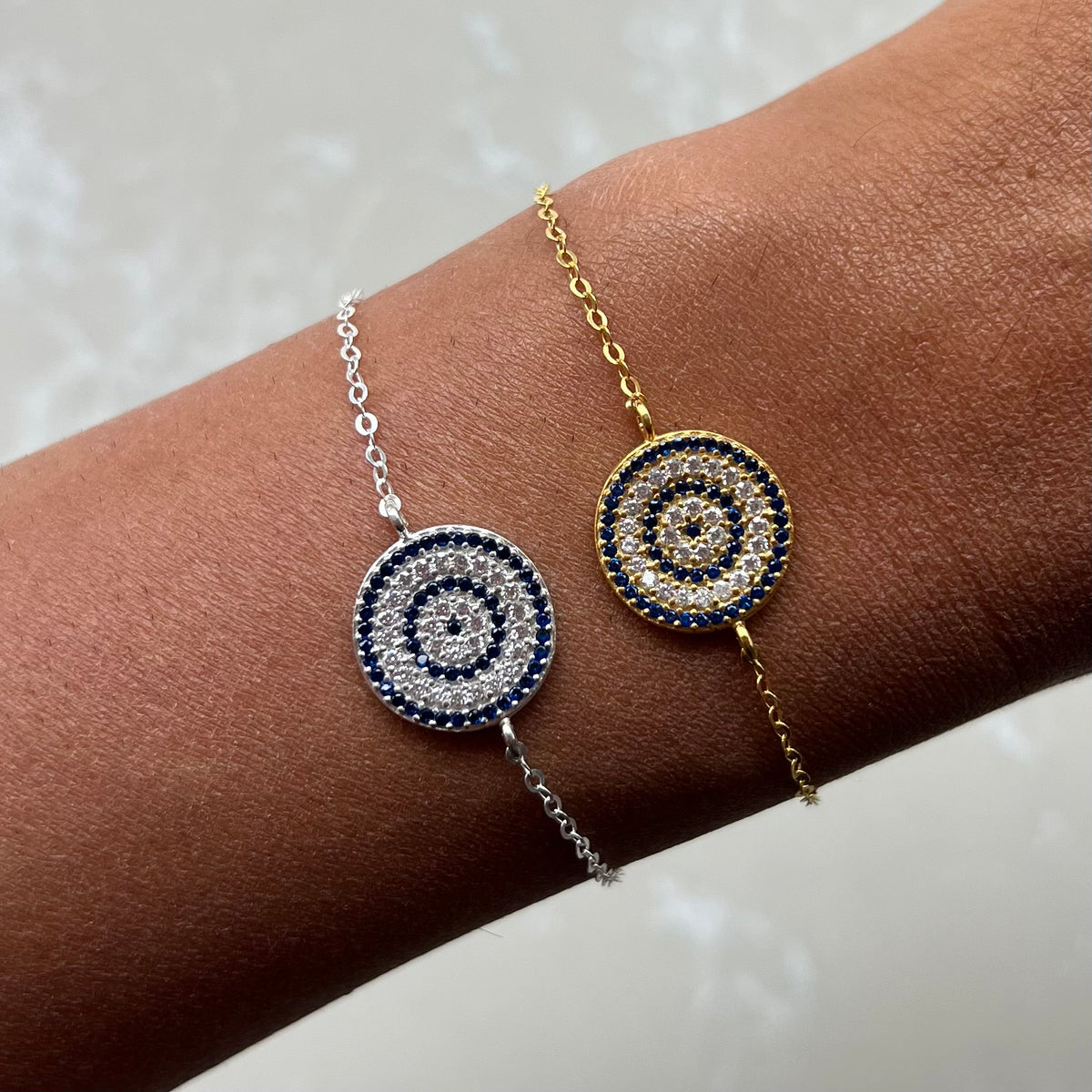 Tilda Dark Blue Silver Chain Bracelet