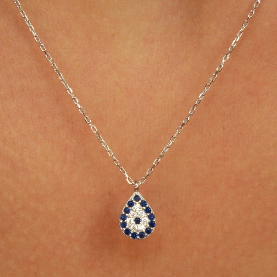 Penthesilea Dark Blue Silver Necklace