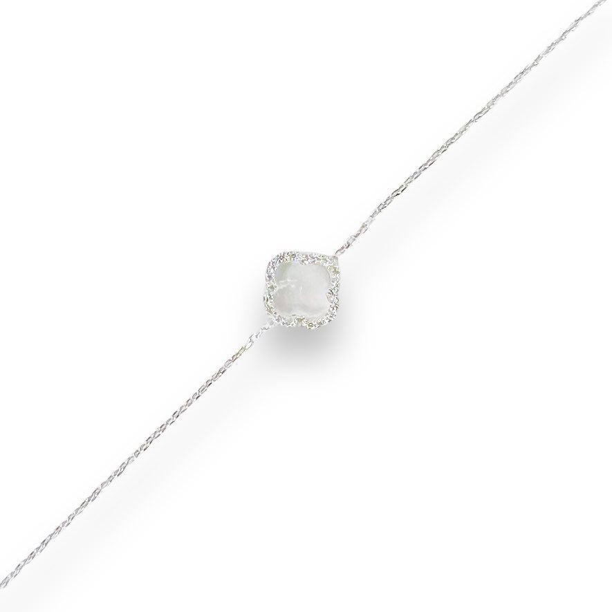 Andromache Silver Pearl Chain Bracelet