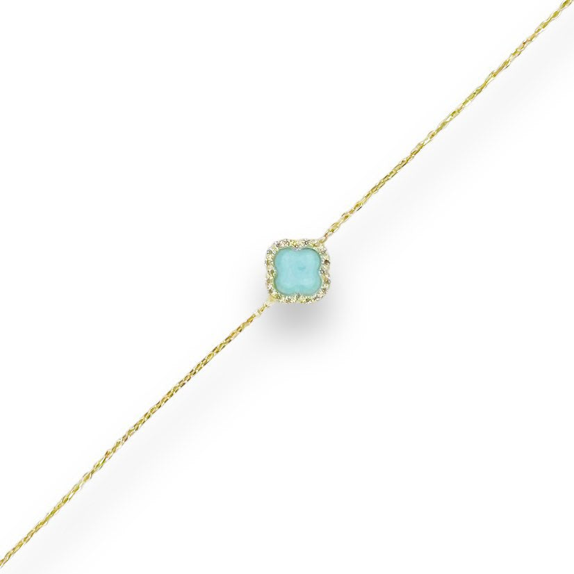 Andromache Gold Turquoise Chain Bracelet