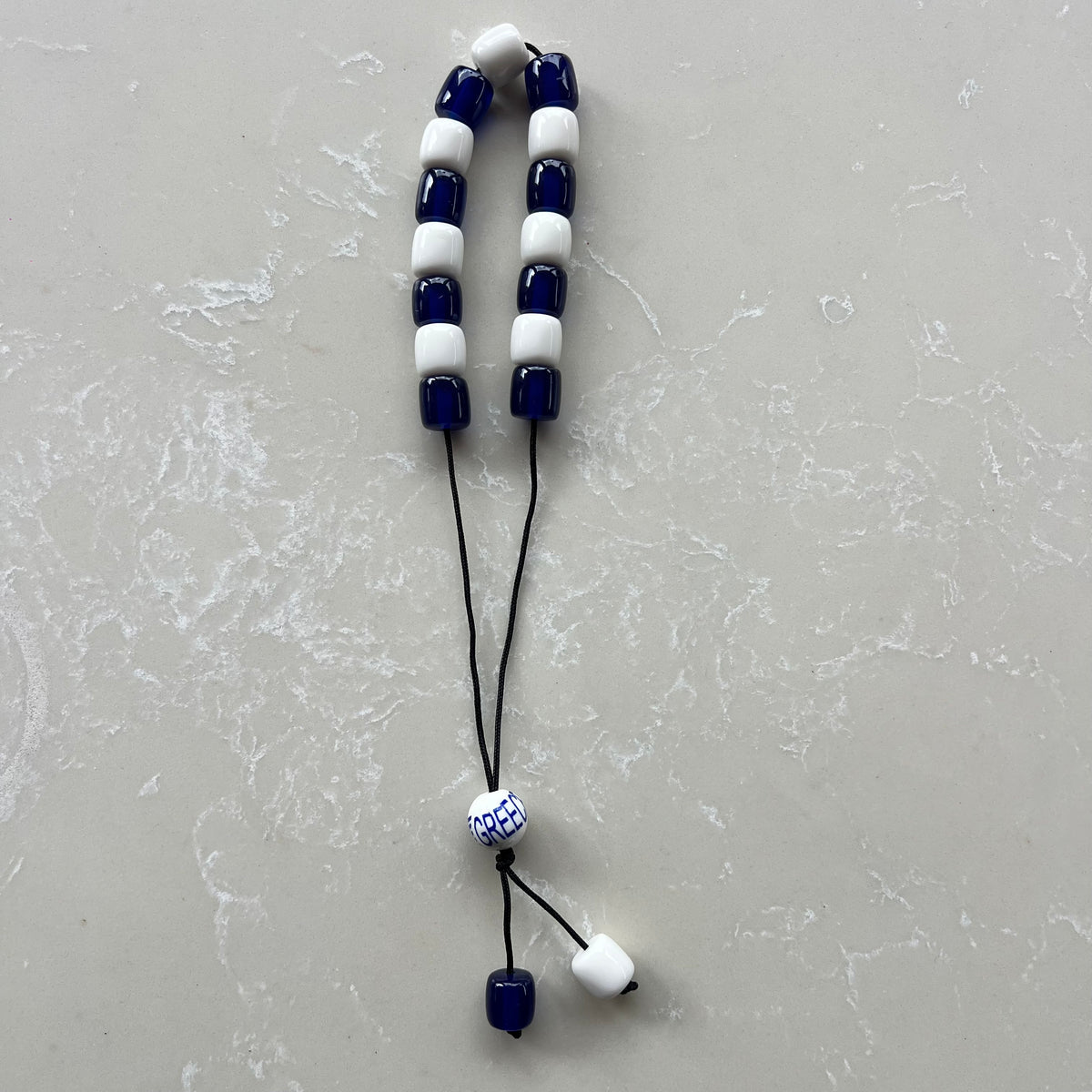Komboloi Blue & White Beads