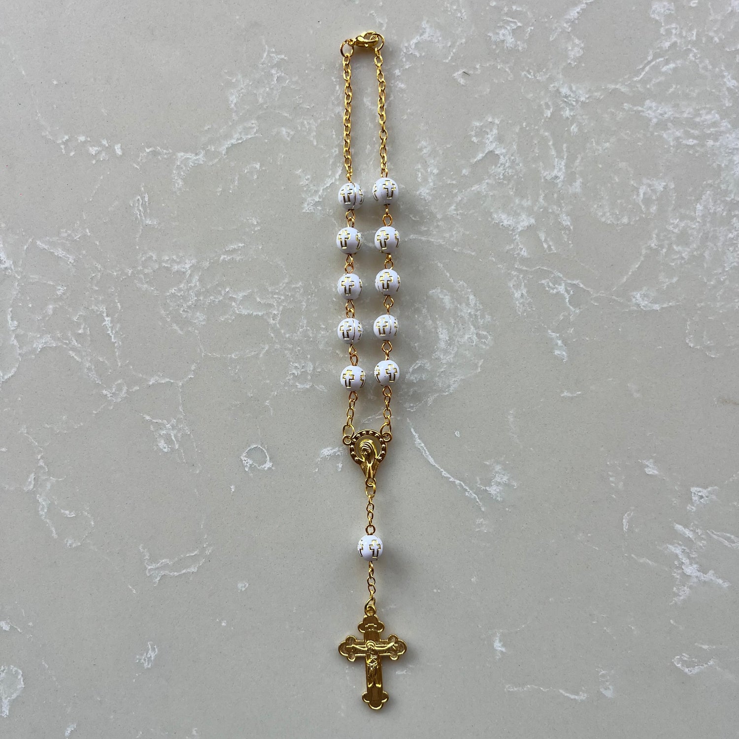 White Gold Rosary