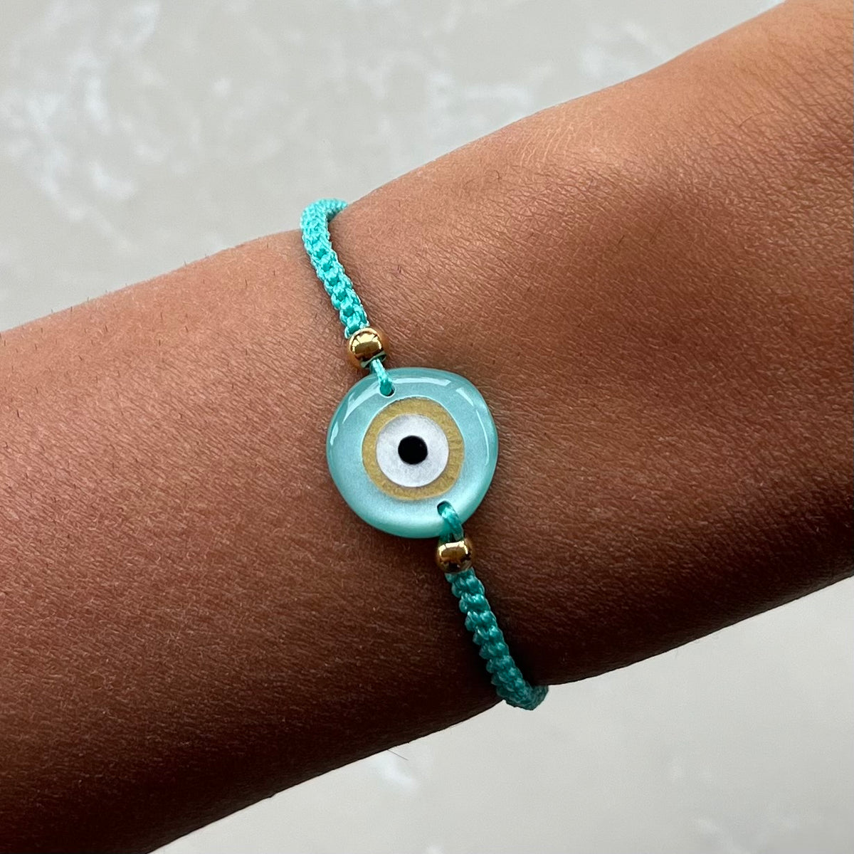 Turquoise Acrylic Evil Eye Bracelet