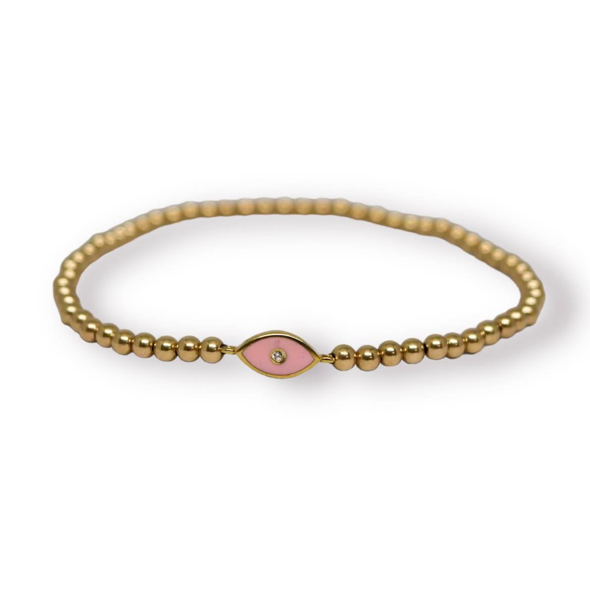 Mollie Pink Gold Elastic Bracelet