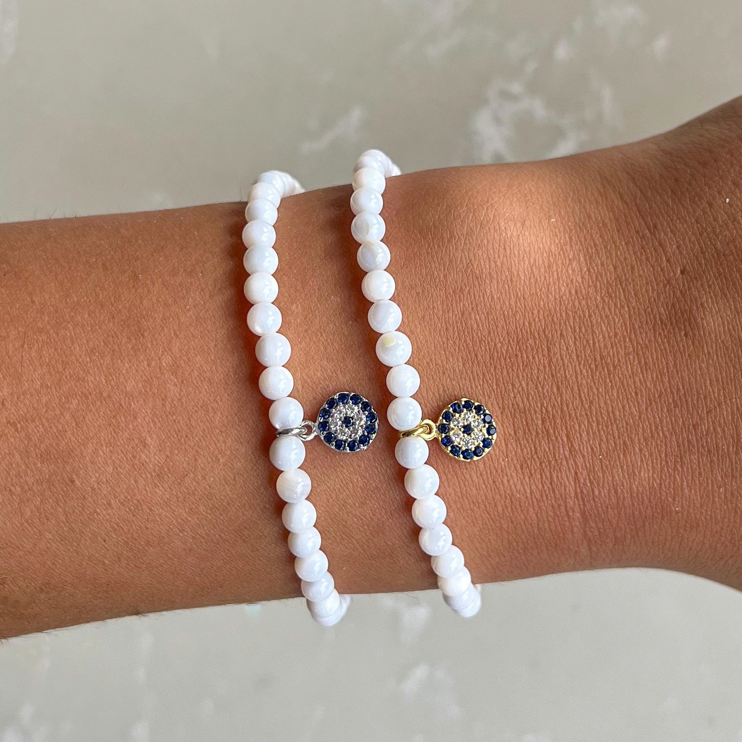 Demeter White Gold Elastic Bracelet