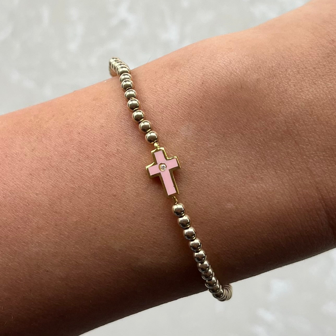 Mia Pink Gold Elastic Bracelet