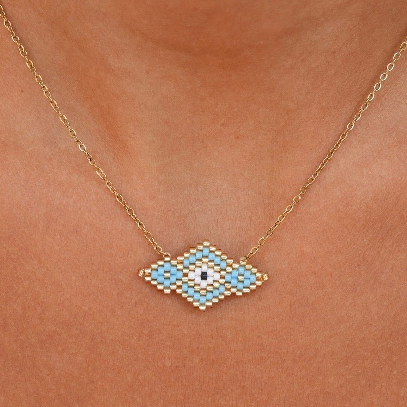 Melissa Light Blue Evil Eye Necklace