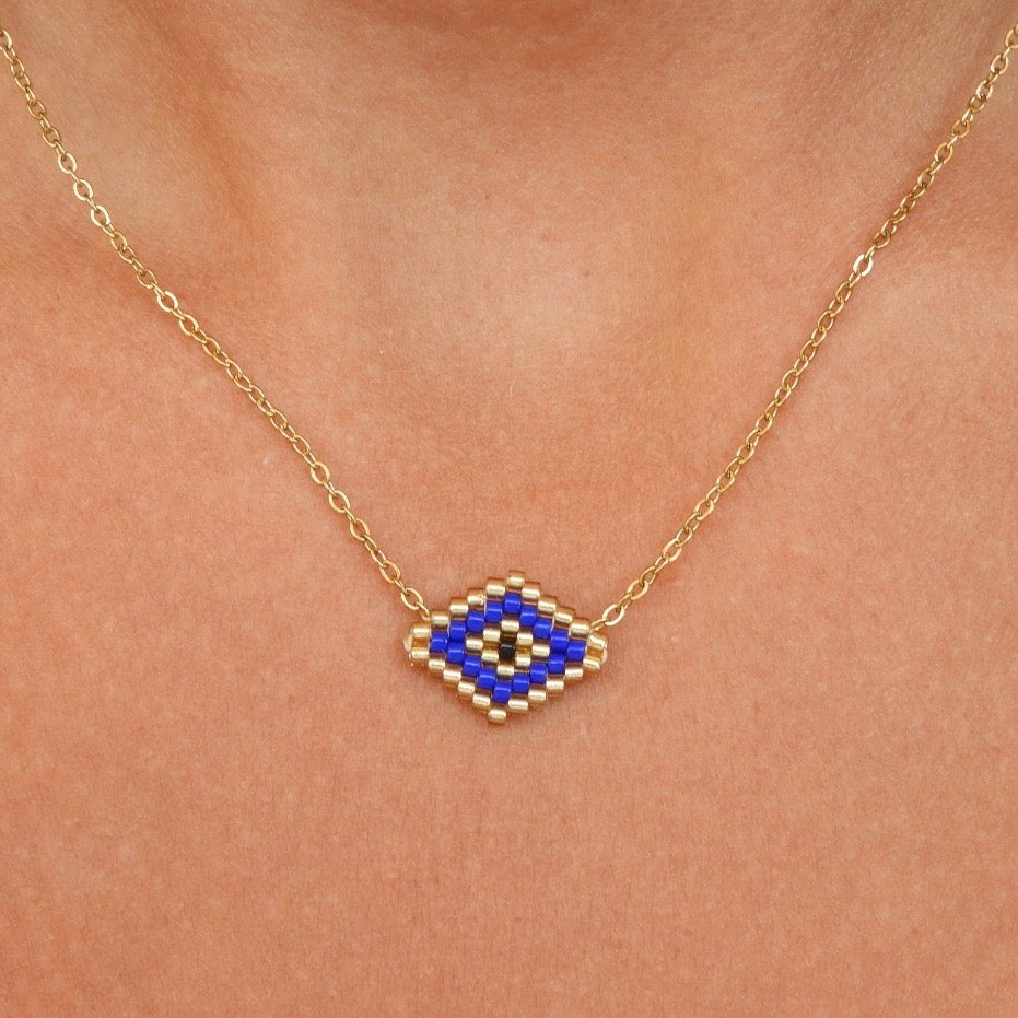 Katherine Dark Blue Evil Eye Necklace