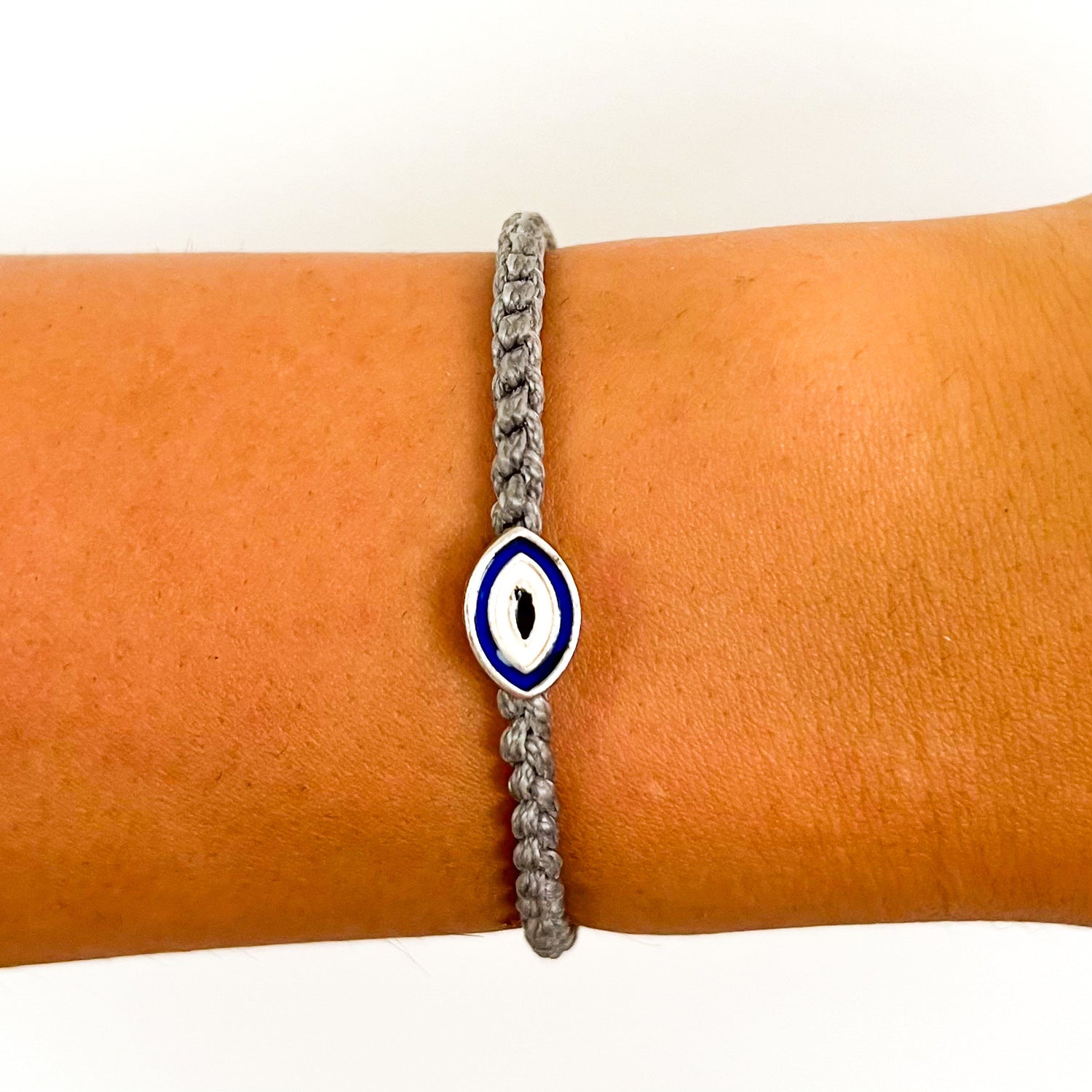 Theodore Sterling Silver Eye Cord Bracelet