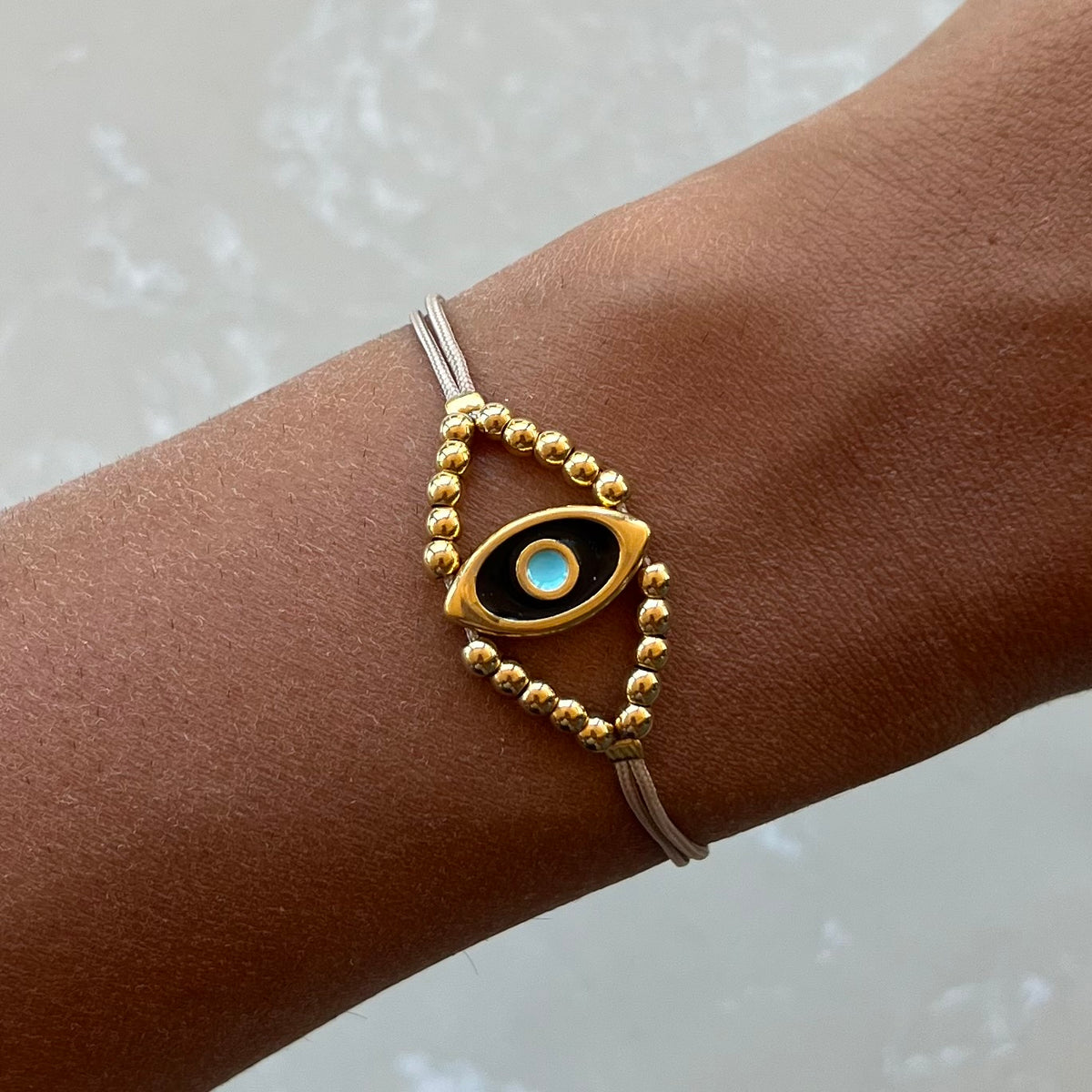 Ellie Black Evil Eye Bracelet