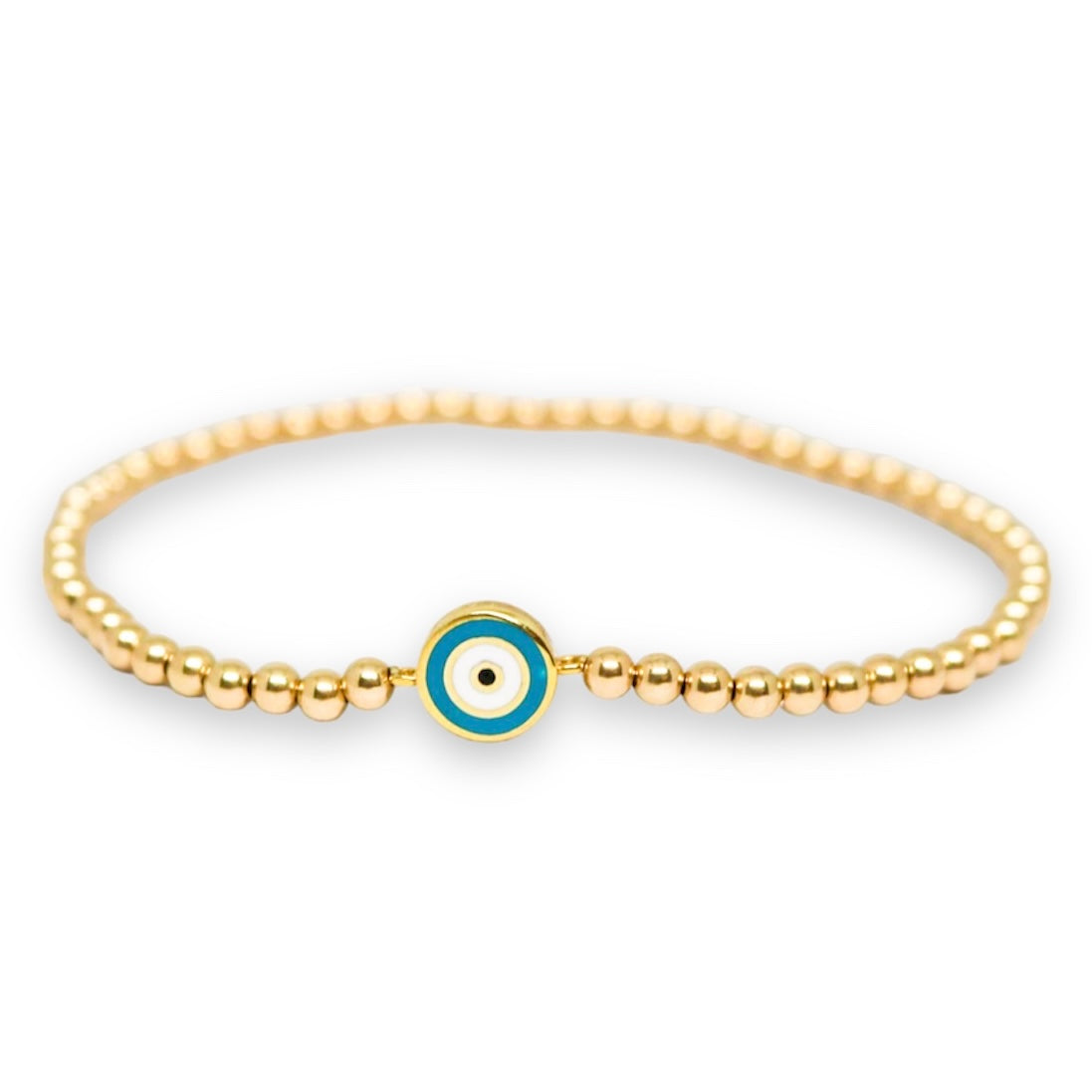 Kaitlyn Turquoise Gold Elastic Bracelet