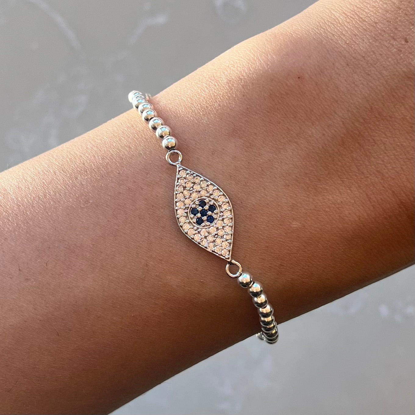 Ella Silver Elastic Bracelet