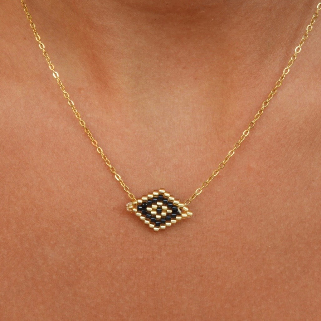 Katherine Black Evil Eye Necklace
