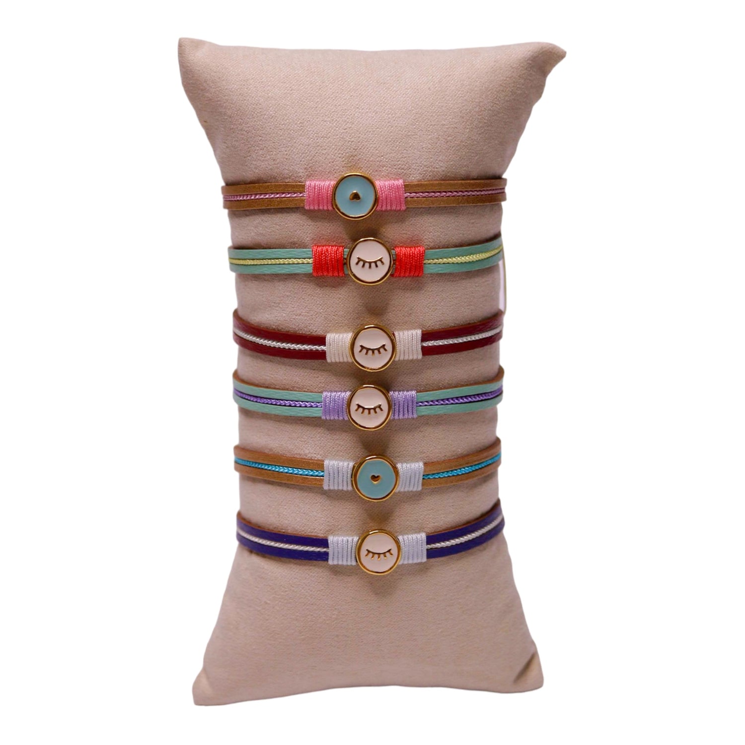 Enamel Eye Leather Bracelets