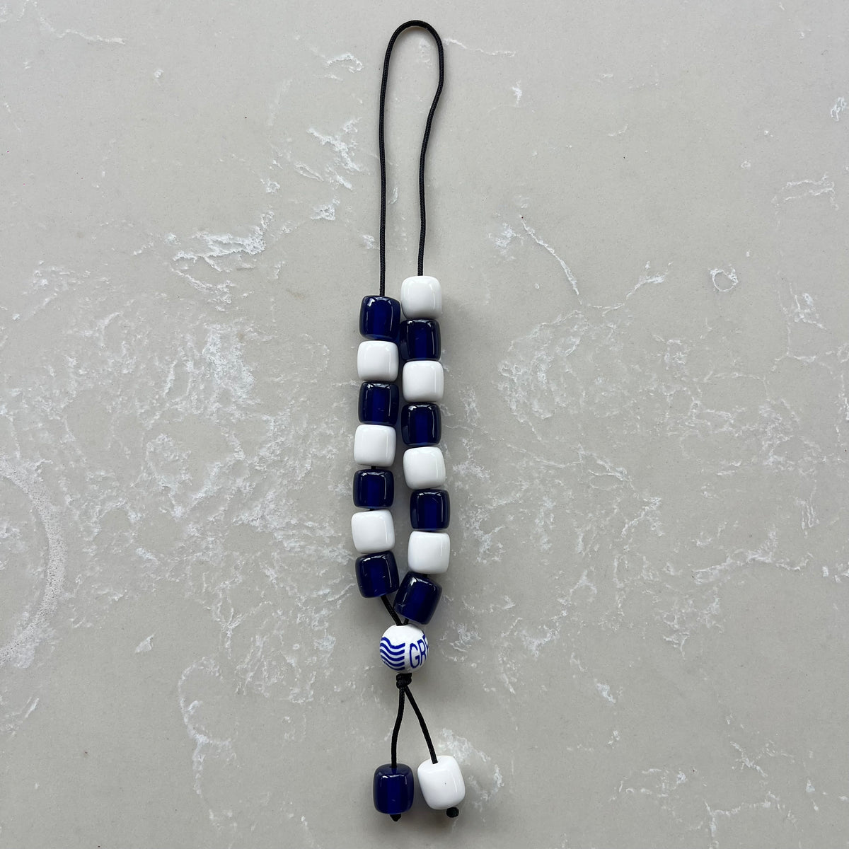 Komboloi Blue & White Beads