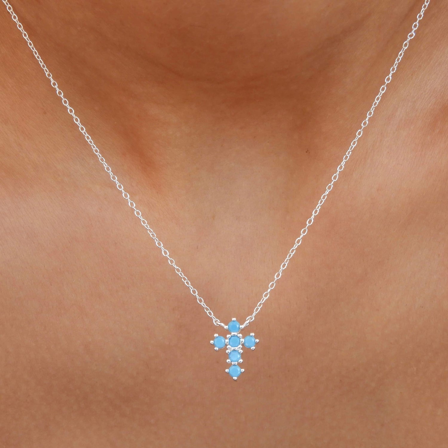 Amara Silver Cross Necklace
